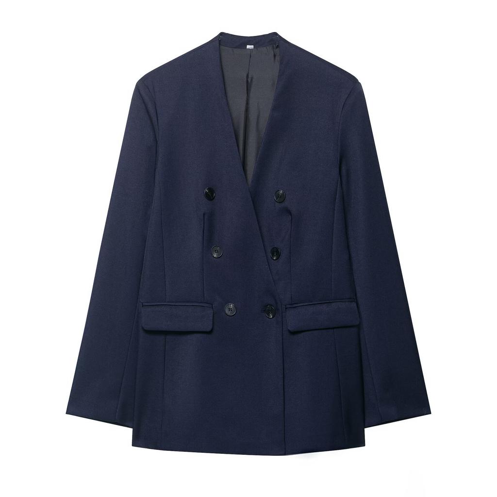 European and American French style, women's clothing, lapel-less blazer set 8863557 8874557