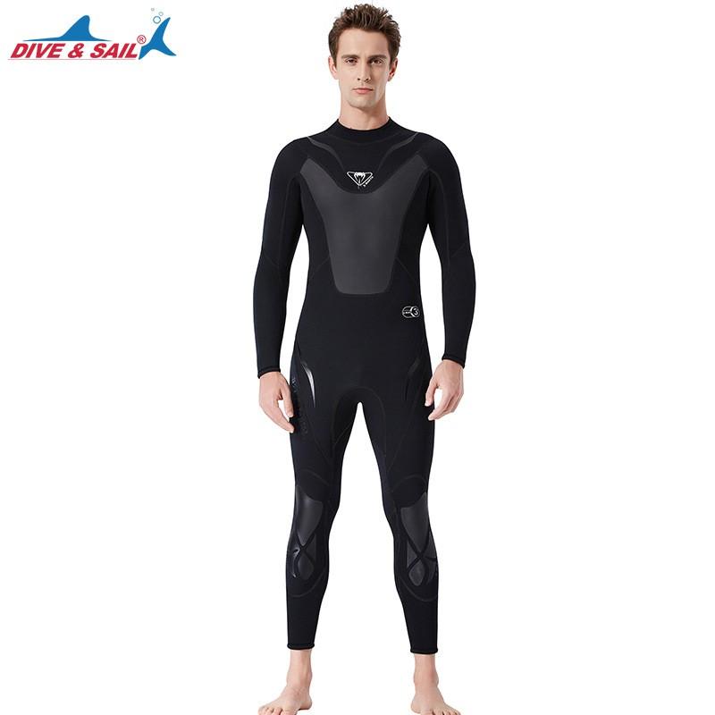 Manufacturer 3mm Diving Suit Men's Wet One-piece Thermal Snorkel Long-sleeved Cold-proof Surfing Swimsuit