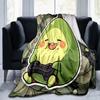 1 Stück Avocadodruck Leichte Flanelldecke, Bequeme und Warme Decke, für Camping Sofa Bett und Couch Büro, Geschenk