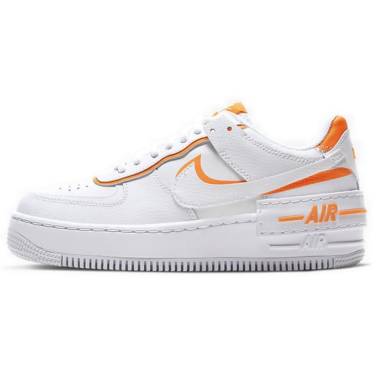 New Nike Air Force 1 Low Shadow White Total Orange Women's CI0919-103