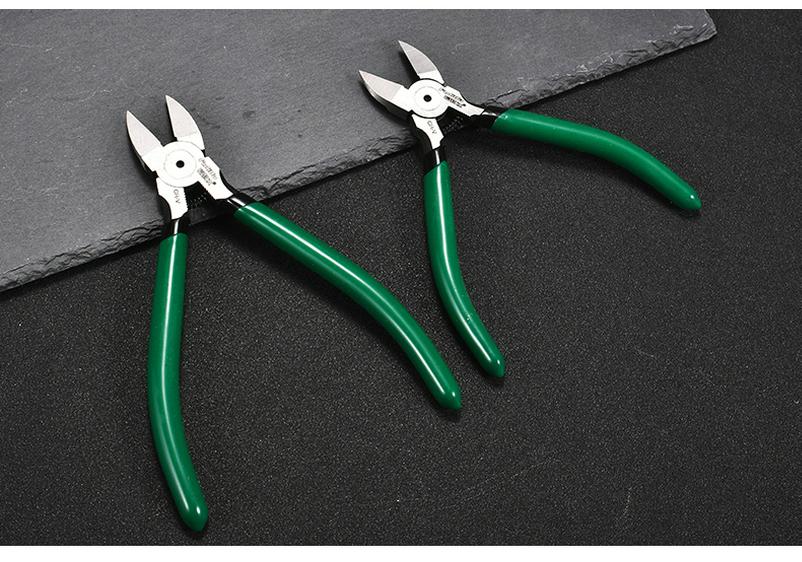 6-Inch Industrial Diagonal Cutting Pliers for Electronics and Models - Offset Jaw Design