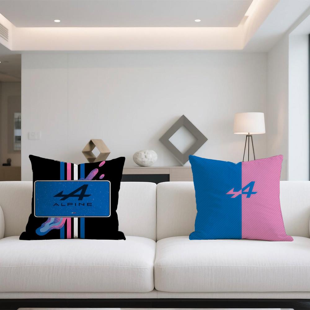 Housse de coussin Logo Cool Équipe A-Alpines Confortable et douce pour la literie respectueuse de la peau coussin d'oreiller de loisirs pour canapé voiture bureau