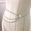 Decoration Zinc Zinc Alloy Chains Round Pendant Waist Chain Aluminum Chain Women Body Chain Metal Belts