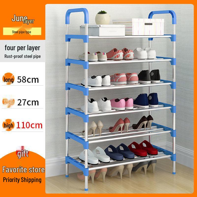 Minimalist Multi-Layer Shoe Rack: Space-Saving Entryway Shelf & Cabinet