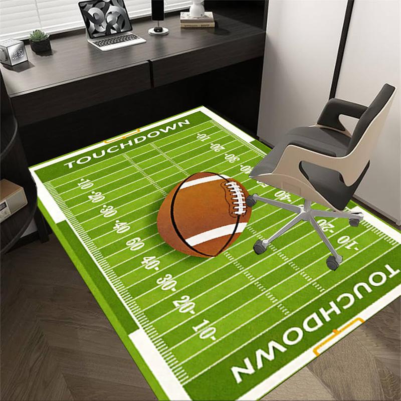 

1PC Football Field Non-Slip Floor Carpet Compatible for Office&Living Room&Bedroom&Dining room - Flat - Weave Machine-S0309 60cm by 90cm