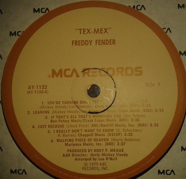 

LP Record FREDDY FENDER - Tex-Mex AY1132 MCA Records 1979 US Folk Used