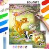 Bambi Digital Oil Painting Diy Coloring Handpainted Handpainted Filling Home Decoration Gift, Cartoon Deer Painting Art Kit.