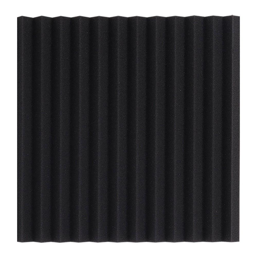 1/12Pcs New Sound Insulation Soundproofing Foam 30x30x2.5cm Triangular Groove Studio Wall Panel Soundproof Acoustic Foam Board
