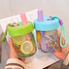 500ml Straw Cup With Leak-Proof Lid For Lady Cute Food Grade Heat Resistant Cup Tea Separation Filter Cups With Handle Water Cup