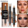 YANQINA Stick Doppio per Contouring e Illuminante - Impermeabile, Finish Naturale, Penna Correttore Tridimensionale