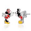 Disney Sterling Silver Mismatched Stud Earrings Featuring Winnie the Mickey and Minnie Beauty and the Officially Not Pooh, Mouse, Beast. Licensed.
