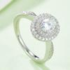 Fashion Oval Cut 5 *8mm Vvs1 D Color Real Moissanite Diamond 925 Sterling Silver 18k White Gold Ring Anniversary Gift