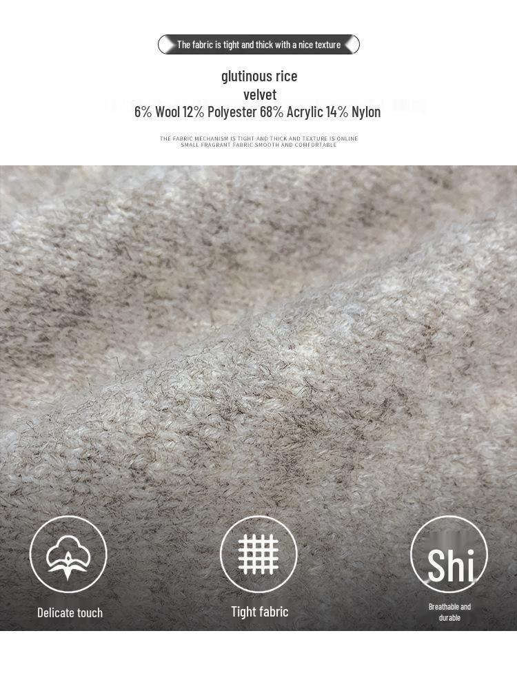 Korean Style Plus Size Loose Knit Cardigan - Women's Solid Color Round Neck Casual Spring Sweater.