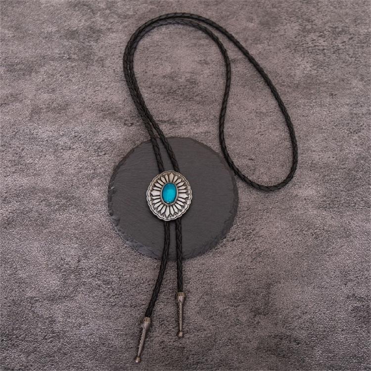Country Embossed Bolo Tie Unisex Shirt Neck Tie Adult Rodeos Rope Tie Necklace