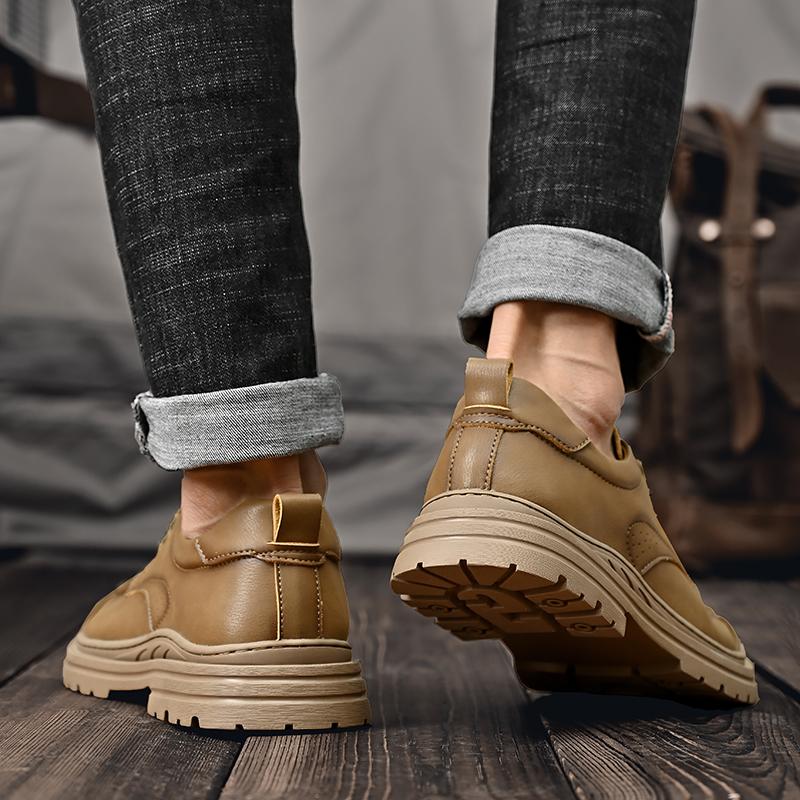 Leather Business Formal Shoes fashion Leather Soft Men Shoes Outdoor Casual black Board Shoes Men leather flats Zapatos Hombre