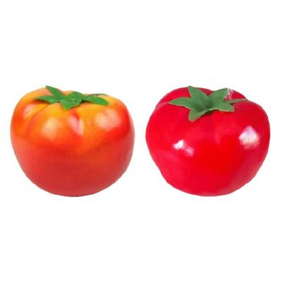 Set of 2 Decorative Tomato Faux Tomatoes Durable Artificial Vegetables for Table Centerpieces and Holiday Decors