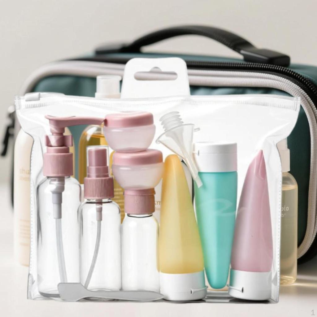 Travel Bottles for Toiletries Leakproof Sturdy with Clear Bag,Portable Essential Cream