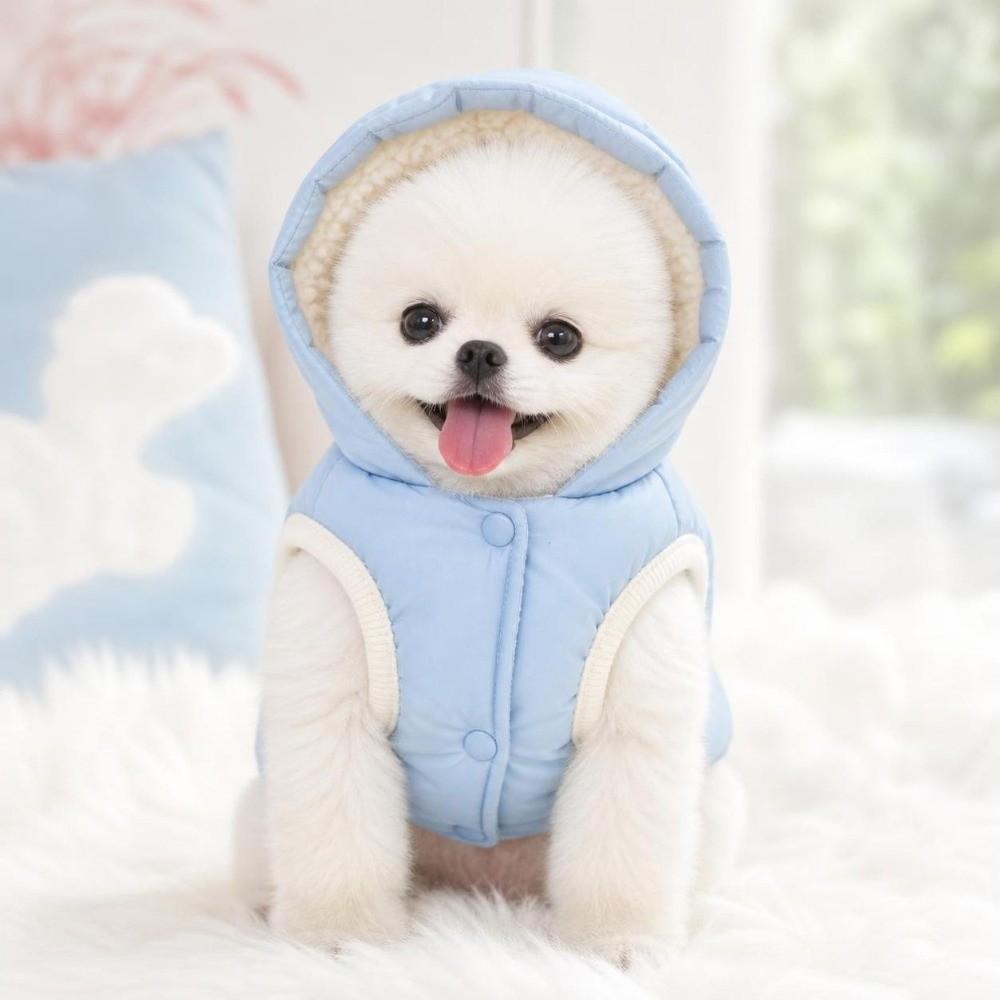 Plush Lining Dog Hiking Jacket Winter Dog Bodysuit Fashion Pet Clothes Cat