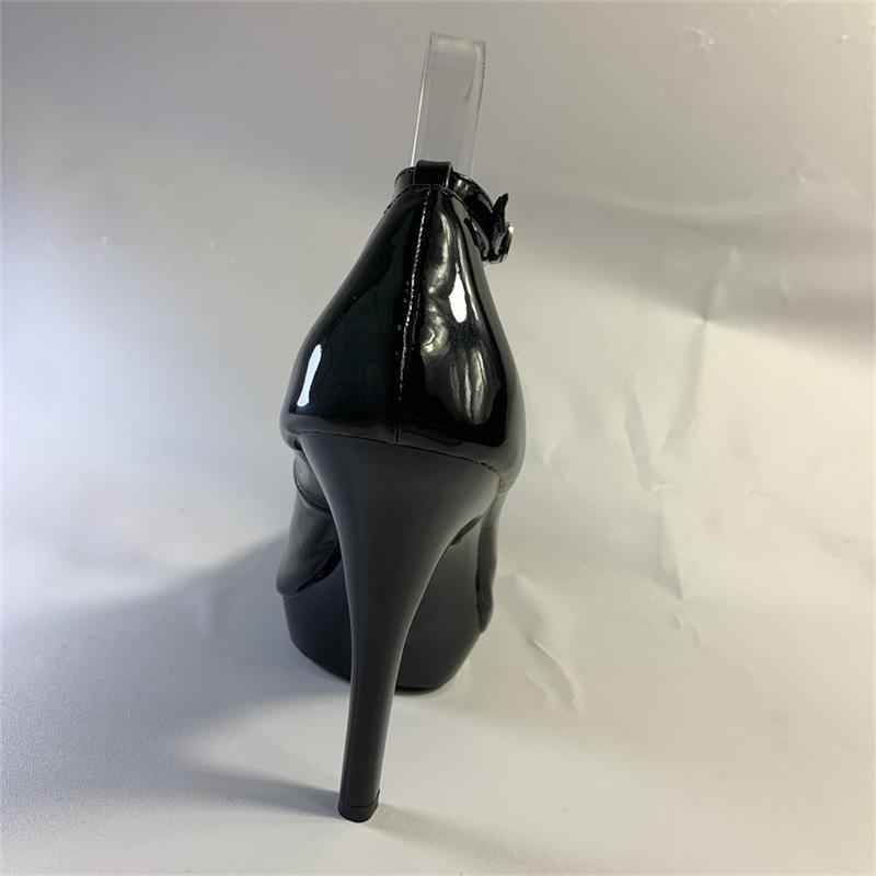2025 New Single Shoes Solid Color Low-top Thin-heeled Viscose Shoes Round Head Black Banquet High Heels