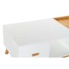Table Basse Style Scandi Blanc - Marron Bois 120 Cm