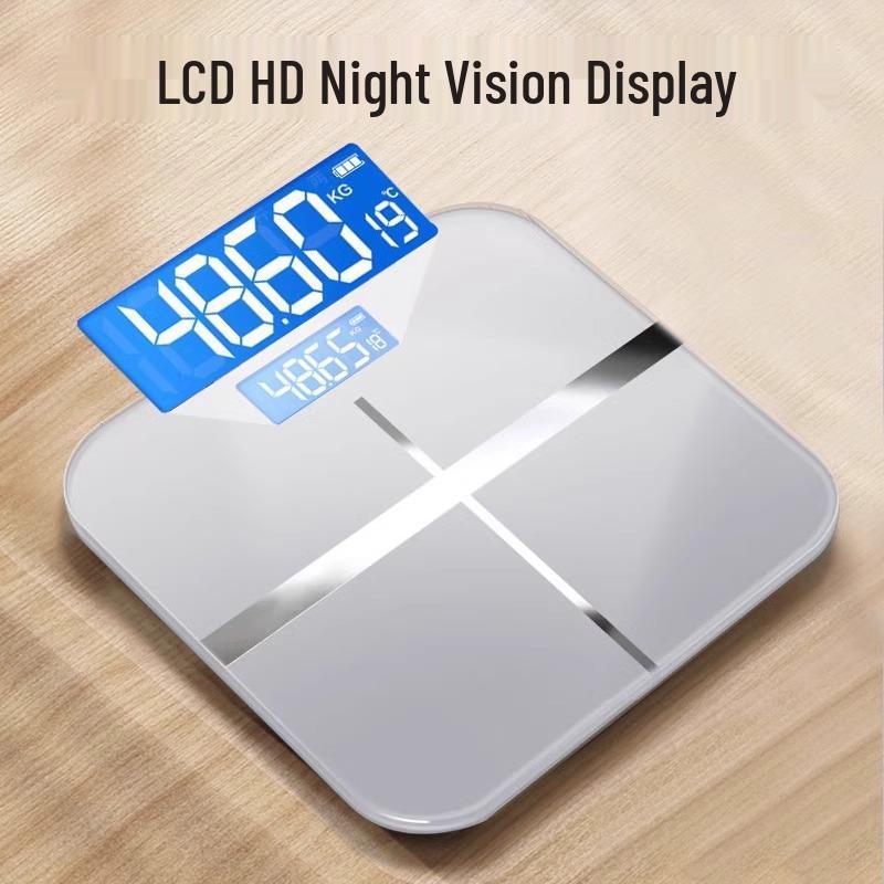Tempered Glass LCD Slimming Scale for Dorms - Precise Weight Measurement