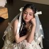 Bow Bride Head Gauze Versatile Wedding Headwear Romantic Bridal Veils  Wedding Accessories