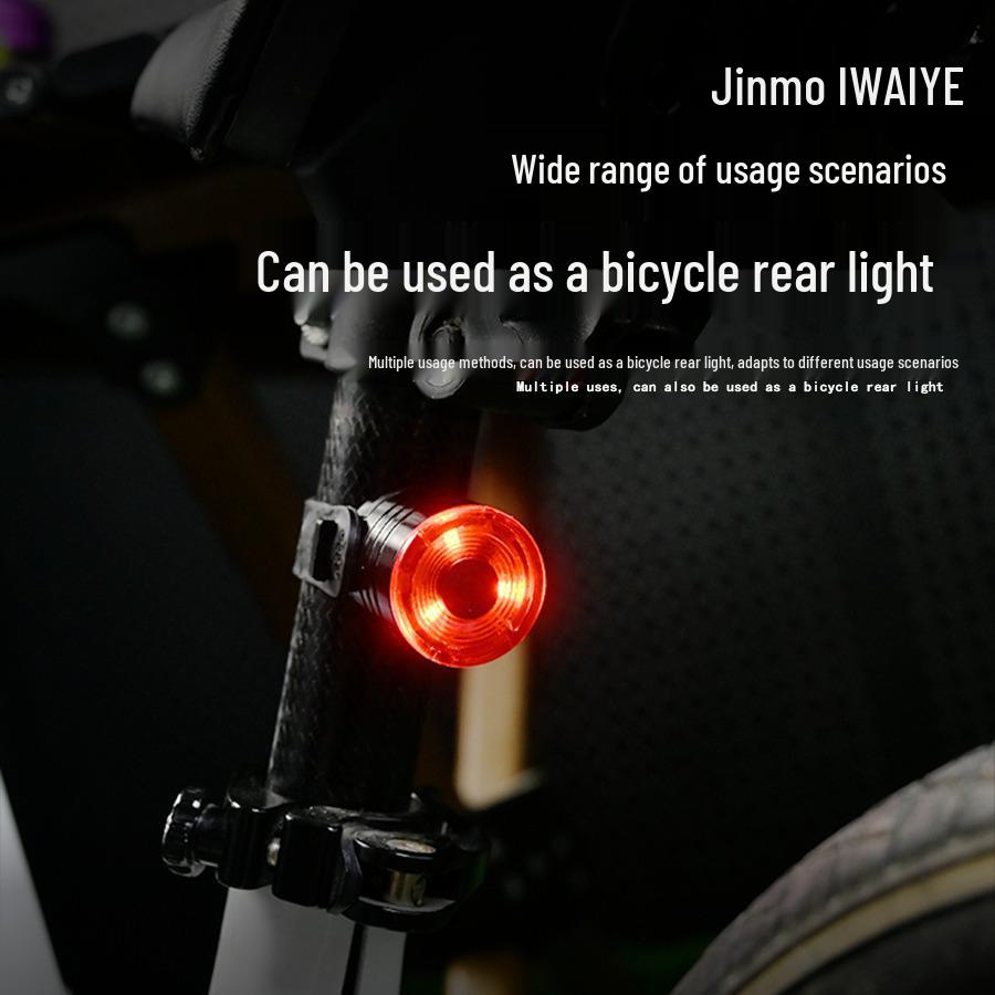 LED Bicycle Tail & Helmet Light - Outdoor Camping, Night Riding & Mountain Bike Warning Light, Aluminum Alloy Construction