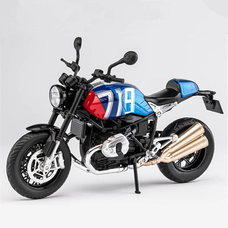 1:12 R NINE T Alloy Retro Sports Motorcycle Model Diecast Metal Street Racing Motorcycle Model Sound And Light Children Toy Gift