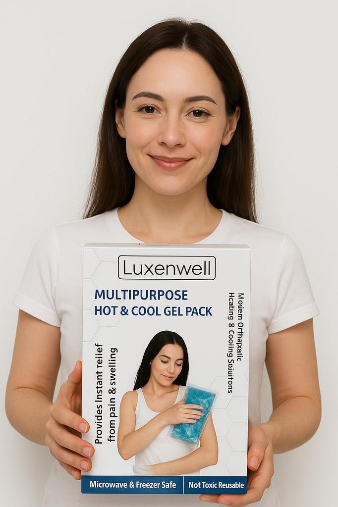 Luxenwell Reusable Hot and Cold Ice Packs for Pain Relief | Multipurpose Hot/Cold Therapy Ice Pack | Injuries like Joint Pain, Muscle Soreness an