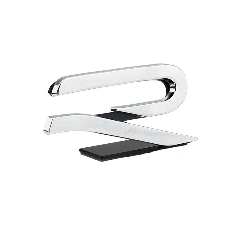 1Pc R Metal Car Front Grille Emblem Stickers Rear Trunk Side Badge Decals For Golf 8 R LINE Beetle Passat Tiguan Jetta