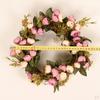 12" Artificial Wreath Rose Flower Door For Wedding Wall Home Decor