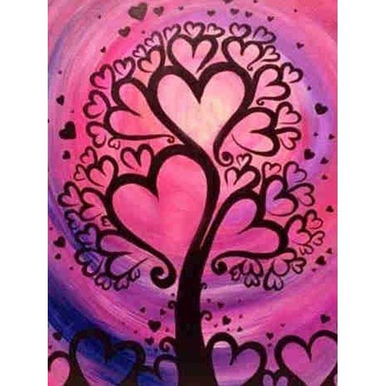 huacan Paint With Diamonds Scenery Tree Diamond Painting Full Round Landscape Picture Of Rhinestone Mosaic Flowers