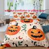Halloween - Stil Digital bedrucktes Bettbezug-Set - Polyester - Schlafzimmerdeko - 1 Bettbezug + 2 Kissenbezüge (kein Kissenkern)