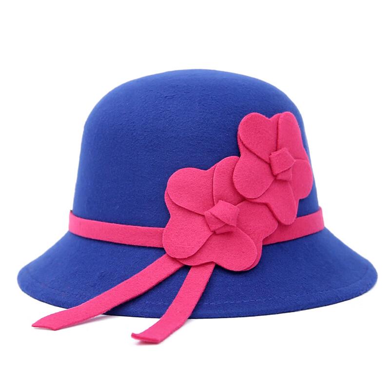 Women's Korean Style Flower Faux Wool Winter Hat