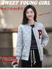 Winter retro Hong Kong style loose rhombus baseball jersey cotton-padded women's tide brand light cotton jacket