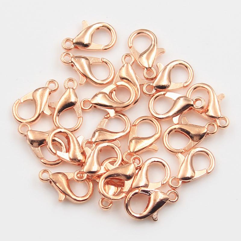50Pcs 16Mm 14Mm 12Mm 10Mm Bronze Silver Color Kc Gold Color Plated Fashion Alloy Lobster Clasp Hooks Diy For Necklace Bracelet