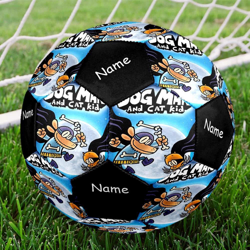 Custom Name Dog Man Theme Size 5 Soccer Ball, Suitable for Both Indoor and Outdoor Matches, a Gift Suitable for Everyone.