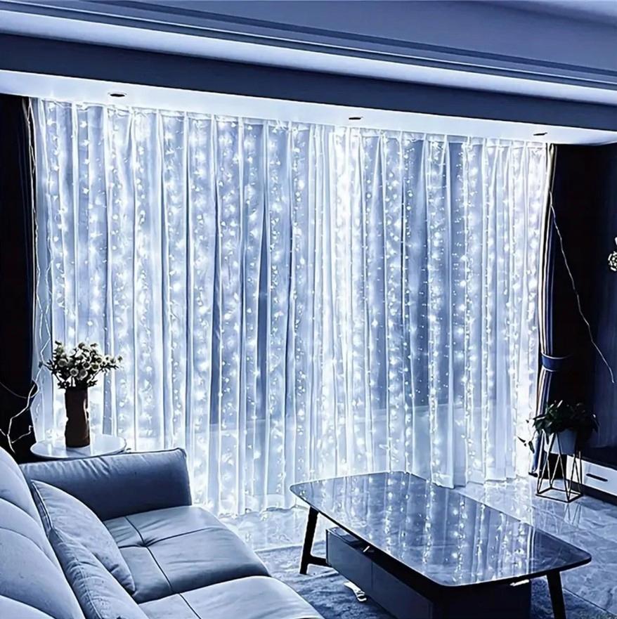 Garland Light Curtain for Window 3X3M Cold Color