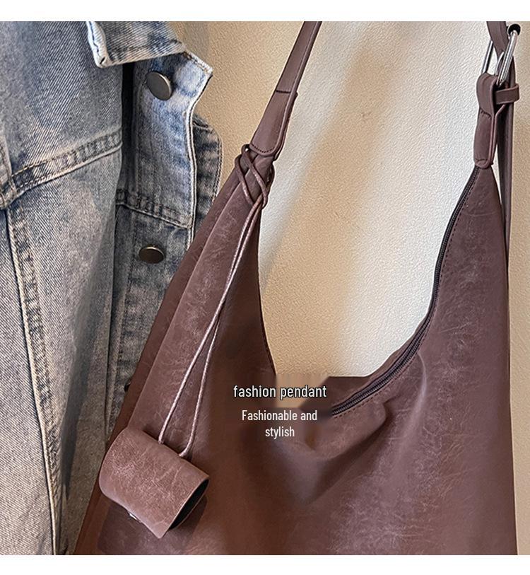 Retro Tragetasche im koreanischen Stil - Herbst/Winter Große Kapazität Vielseitige Schultertasche