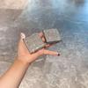 Rhinestone Double-Sided Portable HD Makeup Mirror - Folding, Handheld, Mini Student Touch-up Mirror