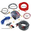 Car Amplifier Wiring Kit 10/8/6/4GA Car Amplifier Cable Set 60Amp Fuse Holder Set Subwoofer Modification Connection Cable Kit