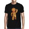 1Tee Mens Happy Gingerbread Man. Waving Christmas T-Shirt