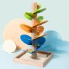 Spelling Kid Puzzle And Inserting Rainbow Tree Wooden Disassembly Track Toy Ball