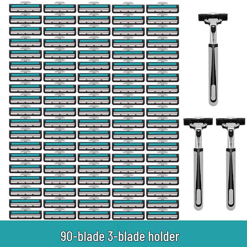 Men's Universal Double-Layer Razor Head: 2-Layer Blade for Beard & Face Shaving
