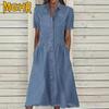 Vestidos Casuais Femininos de Moda Verão Primavera Cor Sólida Estampa Manga Curta Gola Polo