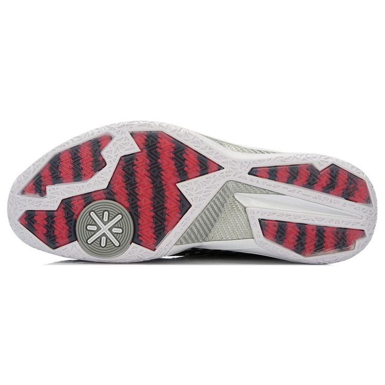 Li Ning WOW 4 Cushioning, Wear Resistant Mid Top Basketball Shoes Unisex Black Gray Red ABAK033-15