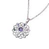 New Hot Sale Round Purple Edge Colorful Lotus Necklace