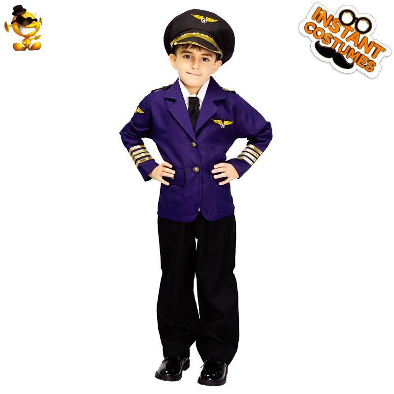 Cosplay Costume Stage Show Costume Cosplay Costume Little Boy Airline Pilot Costume