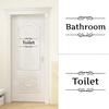 Removable Waterproof Bathroom Toilet Door Wall Decal Sticker Home DIY Decor