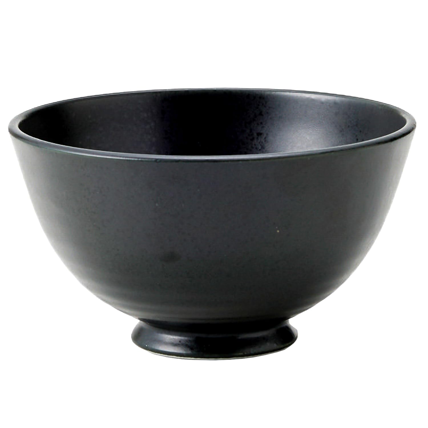

TAMAKI Lightweight Black Matte Rice Bowl, 11.3cm Diameter x 6.3cm Height, Porcelain, Dishwasher and Microwave Safe, Made in Japan, T-877302